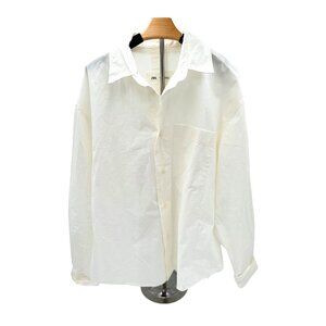 Zara White long Sleeve button down Shirt